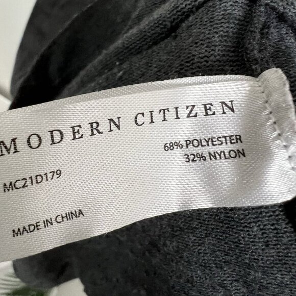 Modern Citizen Charcoal Gray Lenese Front Wrap Tie Midi Sweater Dress Size Small - Picture 8 of 10